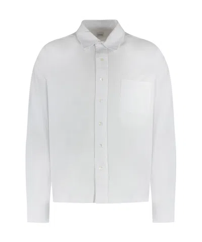 Aspesi Single-breasted Long-sleeved Shirt In White