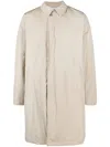 Aspesi Classic-collar Concealed-fastening Coat In Neutrals