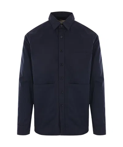 Aspesi Structured Button-up Shirt In Blue