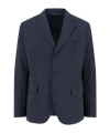 Aspesi Tailored Single-breasted Blazer With Pockets In Blue