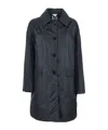 Aspesi Single-breasted Trench Coat In Black