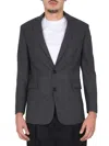 Aspesi Single-breasted Virgin Wool Jacket In Gray