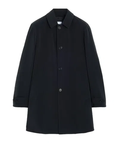 Aspesi Single-breasted Windbreaker In Black