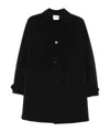 Aspesi Buttoned Single-breasted Coat In Black