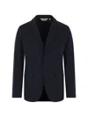 Aspesi Single-breasted Suit Jacket In Blue