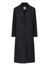 Aspesi Black Single-breasted Technical Fabric Coat In Black
