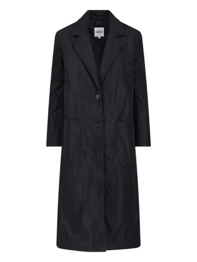 Aspesi Single-breasted Coat In Black