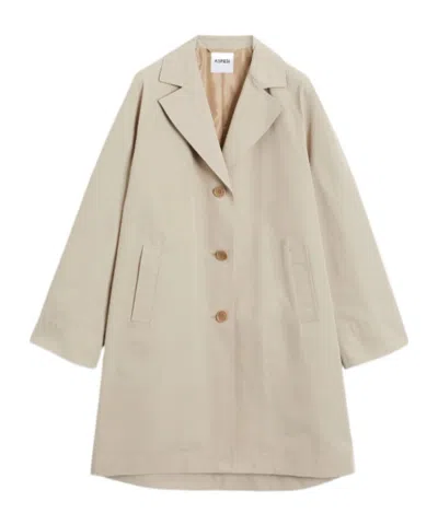 Aspesi Single-breasted Coat In Neutral