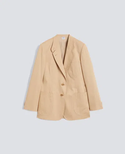 Aspesi Single-breasted Cotton Twill Jacket In Neutral