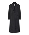 Aspesi Black Single-breasted Technical Fabric Coat In Black