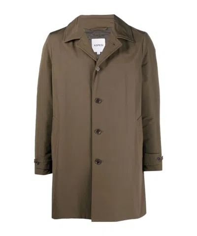 Aspesi Single-breasted Long-sleeve Jacket In Multi