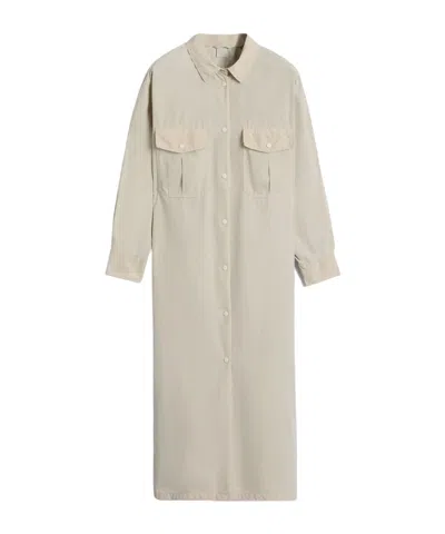 Aspesi Single-breasted Long-sleeved Trench Coat In Neutral