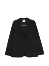 Aspesi Single-breasted Notched-lapels Blazer In Black