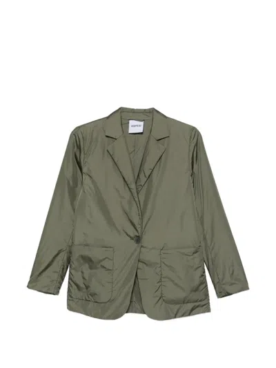 Aspesi Single-breasted Patch-pocket Blazer In Green