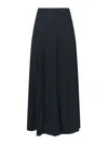 Aspesi Classic Black Skirt With Silhouette In Black