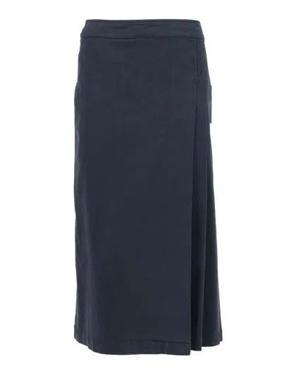 Aspesi Pleated Detail Skirt In Black
