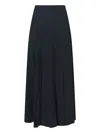 Aspesi Maxi Viscose Skirt In Black