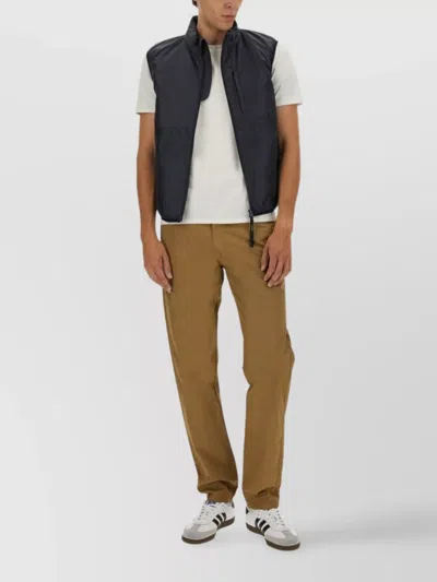 Aspesi Sleeveless High Collar Side Chest Pockets In Green