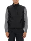 Aspesi Navy Bomber Vest With High Collar