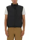 Aspesi Sleeveless High Collar Side Chest Pockets In Black