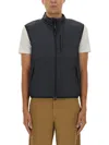 Aspesi Sleeveless High Collar Side Chest Pockets In Black