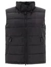 Aspesi Sleeveless Quilted Jacket With High Collar In Black