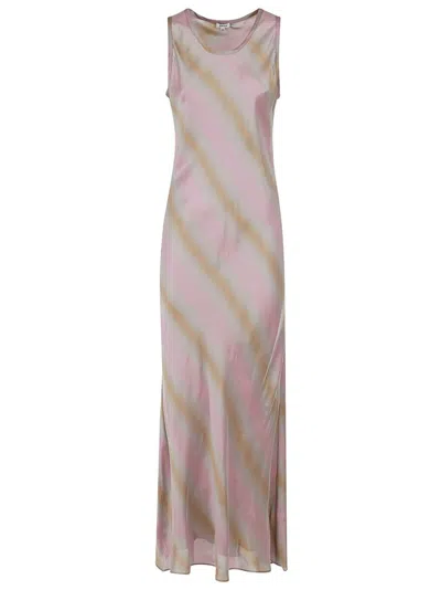 Aspesi Sleeveless Striped Maxi Dress In Multi