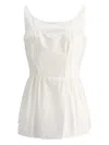 Aspesi Sleeveless Tie-waist Top In White