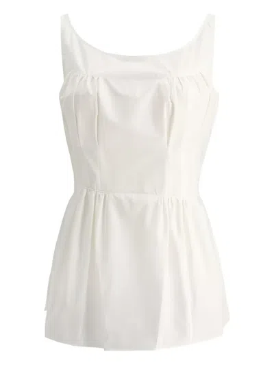 Aspesi Sleeveless Tie-waist Top In White