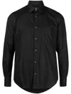Aspesi Slim-cut Cotton Shirt In Black