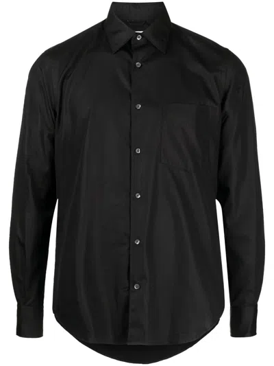 Aspesi Slim-cut Cotton Shirt In Black