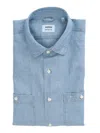 Aspesi Slim-fit Lightweight Shirt With Classic Collar In Blue