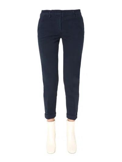 Aspesi Slim Fit Trousers For Women In Blue
