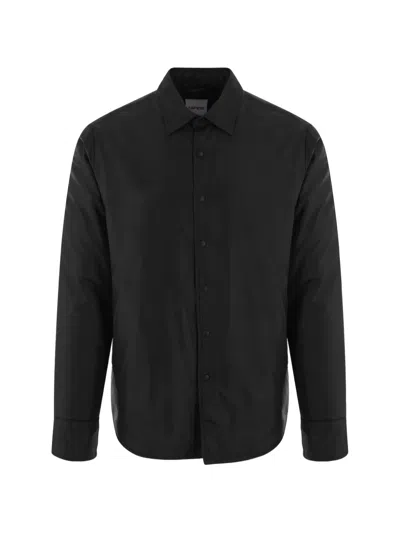 Aspesi Slim-fit Water-repellent Shirt Jacket In Black