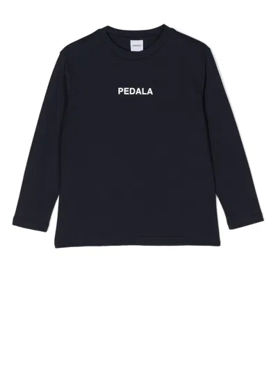 Aspesi Kids' Slogan-print T-shirt In Blau