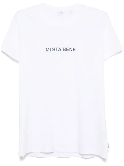 Aspesi Slogan-print T-shirt In White