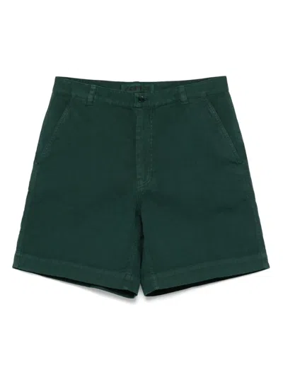 Aspesi Slub Shorts In Green