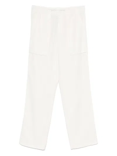 Aspesi Slub-textured Trousers In White