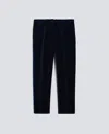 Aspesi Smooth Velvet Trousers In Blue