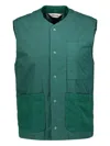 Aspesi Snap-buttoned Patch-pocket Gilet In Green
