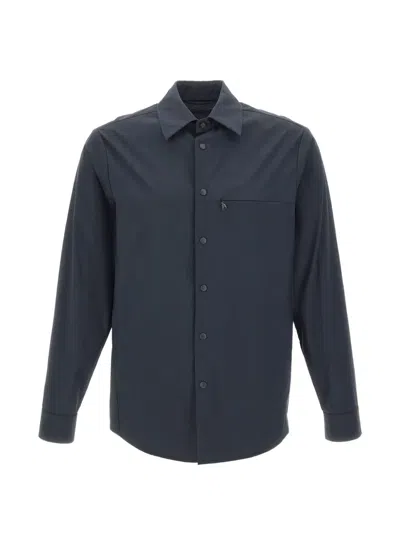 Aspesi Snap-button Chest-pocket Shirt In Blue