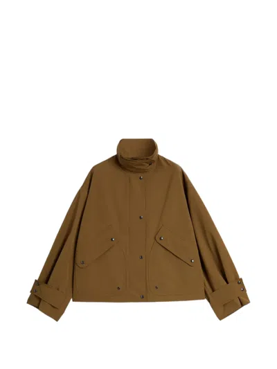 Aspesi Snap-button Flap-pocket Jacket In Brown
