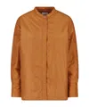 Aspesi Orange Button-up Technical Fabric Jacket In Brown
