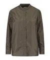 Aspesi Green Button-up Technical Fabric Jacket In Brown