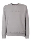 Aspesi Soft Cotton Sweatshirt With Subtle Embossed Detail In Gray