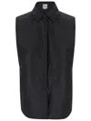 Aspesi Lapel Snap Button Vest In Black