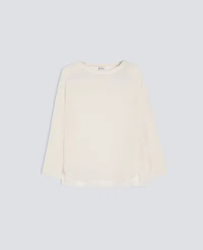 Aspesi Solid Silk Crepe De Chine Top - Natural