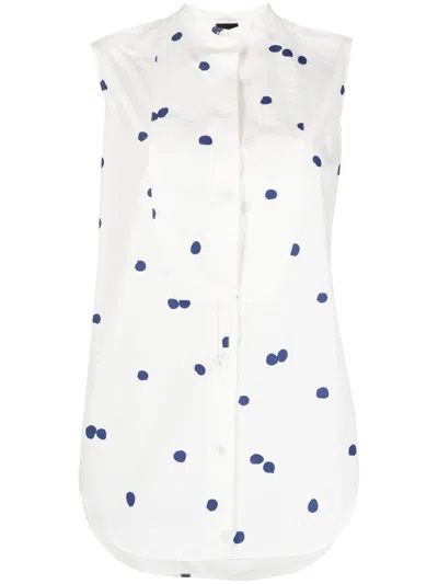Aspesi Spot-print Sleeveless Dress In 白色