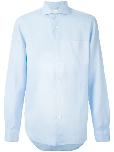 Aspesi Spread Collar Shirt In Blue