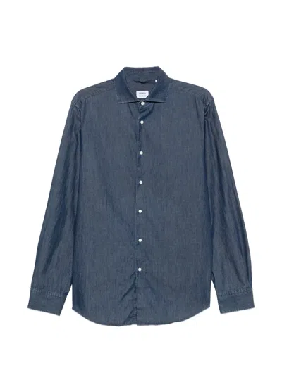 Aspesi Spread-collar Shirt In Blue